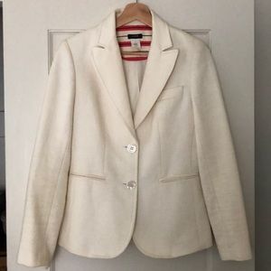 Jcrew cotton and linen off white blazer